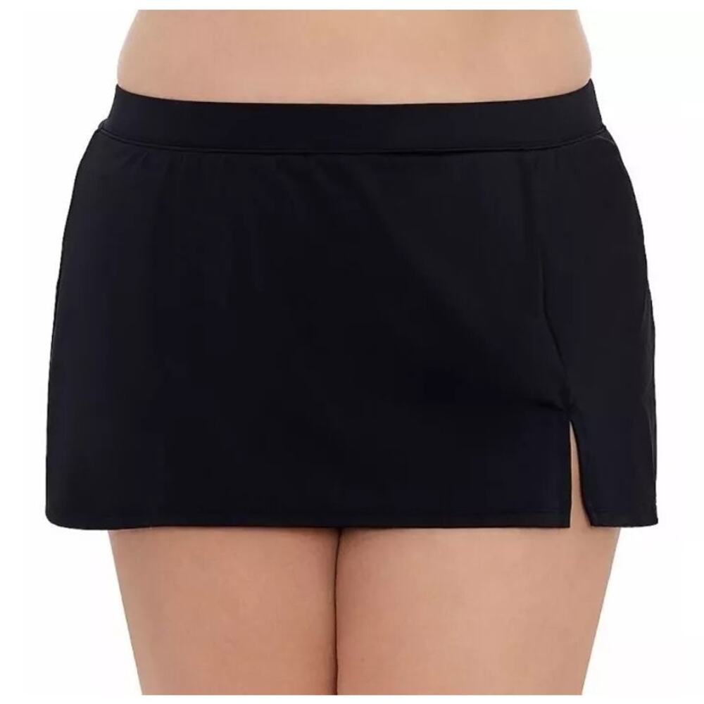 Bal Harbour Women's Tummy Control UPF 50+ Swim Skirt Black NEW ~ Size 3X